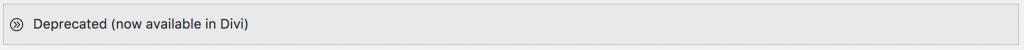deprecated divi booster