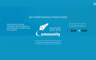 Comment afficher une section Divi dans une modale plein-écran