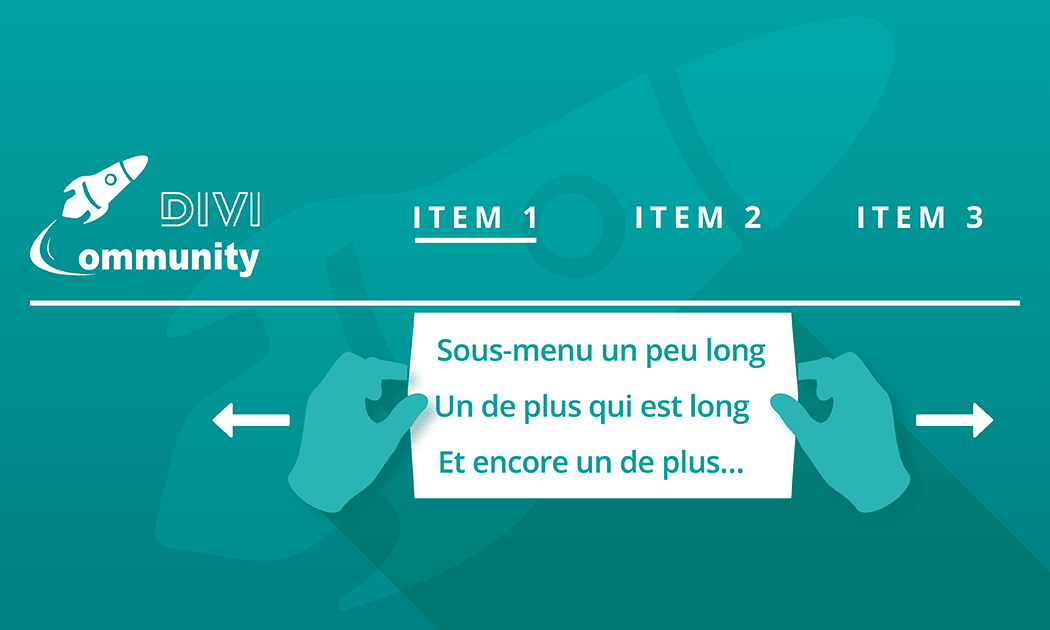 Élargir la taille du sous-menu de Divi