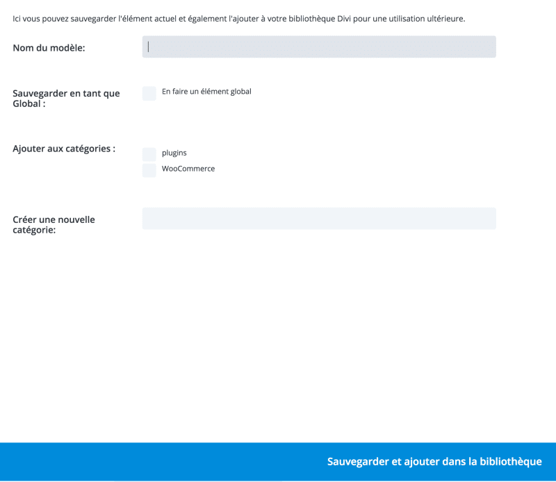 ajouter element bibliotheque divi