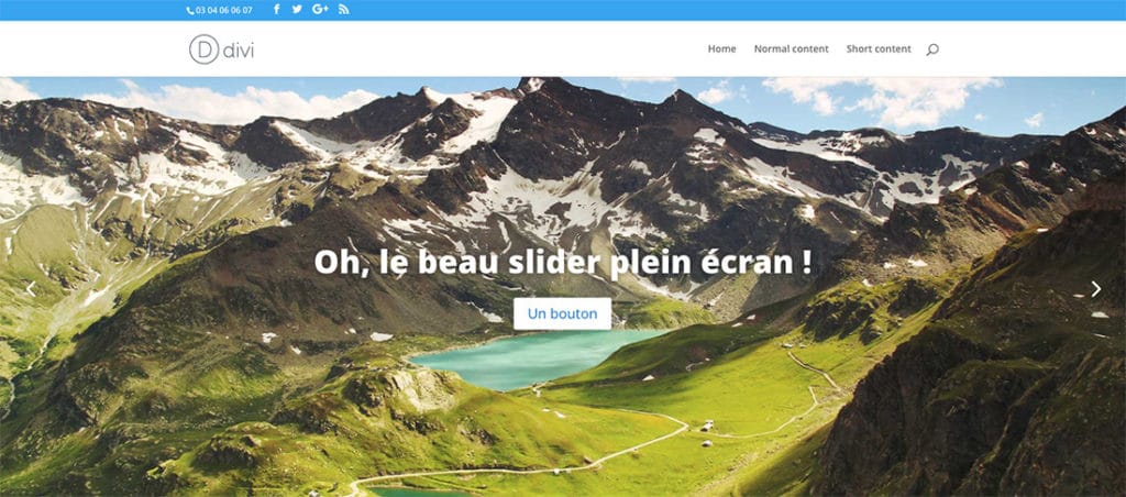 Créer un slider plein écran avec le Divi builder