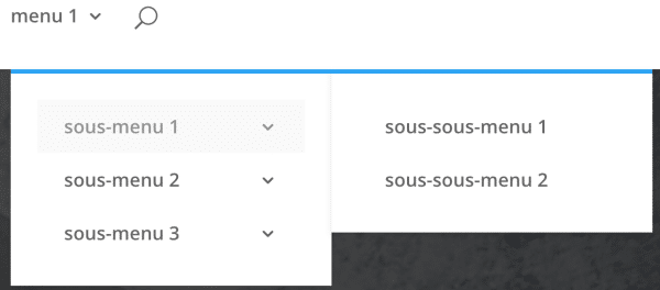 menu divi deroule