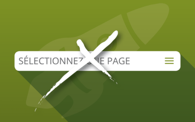 Modifier le libellé « sélectionner une page » du menu mobile centré de Divi