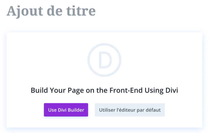 choix builder divi gutenberg