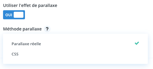 Les effets natifs de parallaxe dans Divi