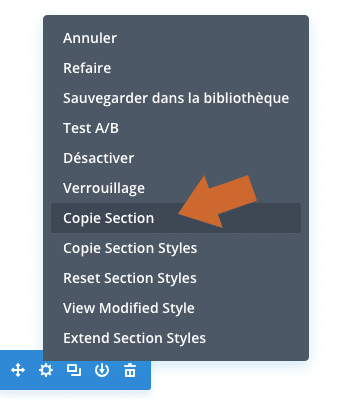 Copier-coller un élément dans le Divi Builder, même d'une page à l'autre