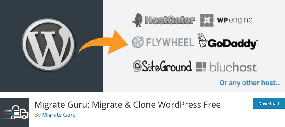 Clonez en ligne vos sites Divi avec le plugin Migrate Guru.