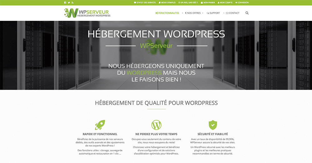 L'hébergement WordPress par WPServeur