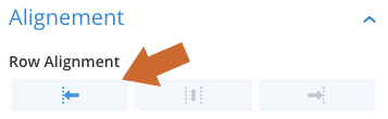 Configurez l'alignement d'une ligne dans le Divi Builder