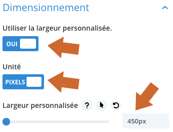 Configurez le dimensionnement d'une ligne dans le Divi Builder