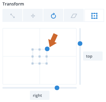 Configurez le point d'origine de la transformation d'un élément dans le Divi Builder