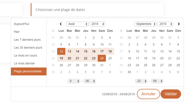 Ajouter un sélecteur de plage de dates au module formulaire de Divi