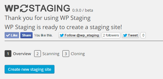 Créer un site de staging avec le plugin WP Staging