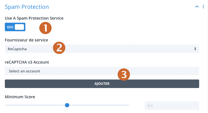 Configurer le module Formulaire de Divi pour ajouter Google reCaptcha v3