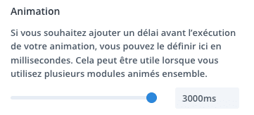 Ajouter un délai à une animation dans le Divi Builder