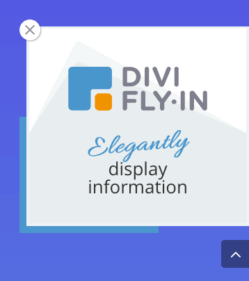 La position d'un fly-in généré par le plugin Divi Fly-In s'ajuste dynamiquement si le bouton de retour en haut de page est présent