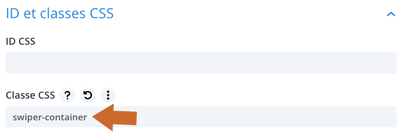 Ajouter une classe CSS pour créer un carrousel avec Swiper et un module "Galerie" de Divi