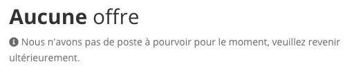 Aperçu du texte "aucun résultat" modifié avec la méthode .html de jQuery