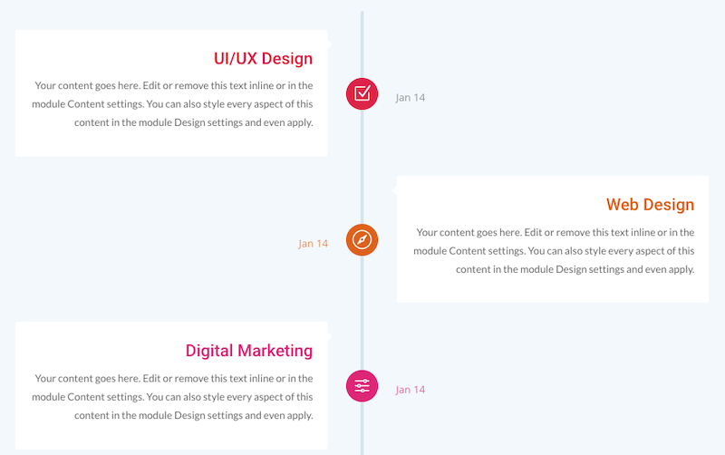 module chronologie pour divi